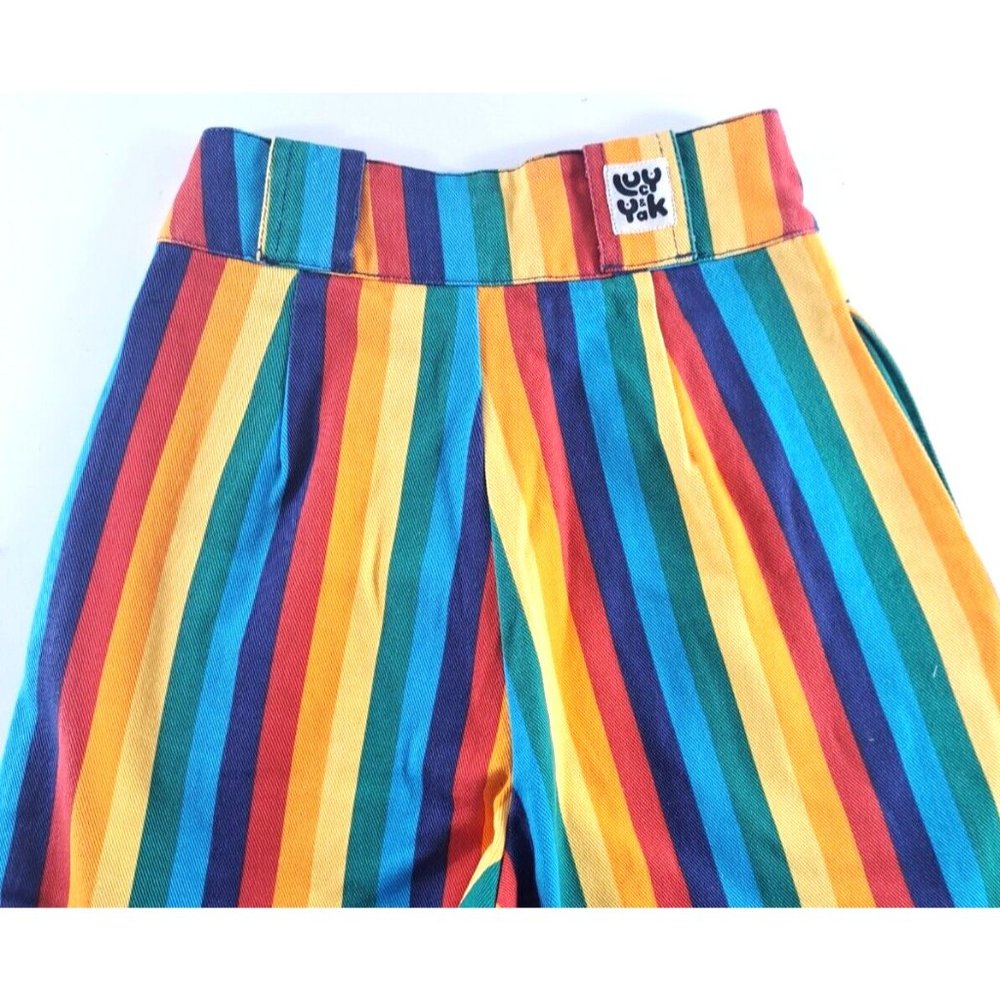 Womens Lucy & Yak Jeans Addison Rainbow Striped New N… Gem